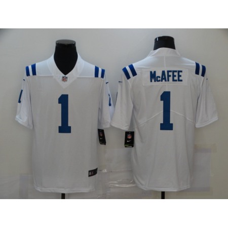 Men's Indianapolis Colts #1 Pat Mcafee White Vapor Untouchable Limited Stitched Jersey