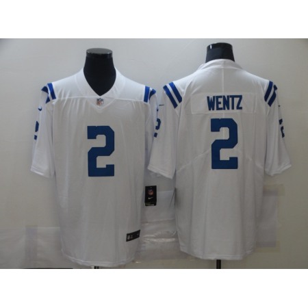 Men's Indianapolis Colts #2 Carson Wentz White Vapor Untouchable Limited Stitched Jersey