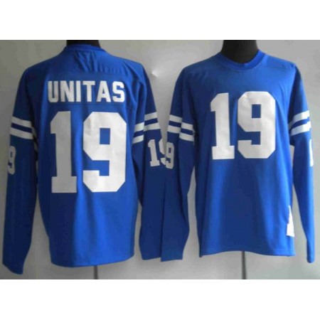Mitchel & Ness Colts #19 Johnny Unitas Blue Stitched Throwback NFL Jersey