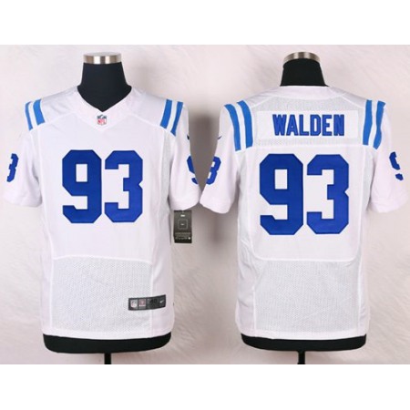 Nike Colts #93 Erik Walden White Men's Stitched NFL Elite Jersey