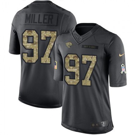 Nike Jaguars #97 Roy Miller Black Men's Stitched NFL Limited 2016 Salute To Service Jersey