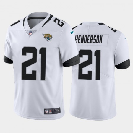 Men's Jacksonville Jaguars #21 CJ Henderson White Vapor Untouchable Limited Stitched Jersey