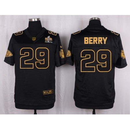 Nike Chiefs #29 Eric Berry Black Men's Stitched NFL Elite Pro Line Gold Collection Jersey