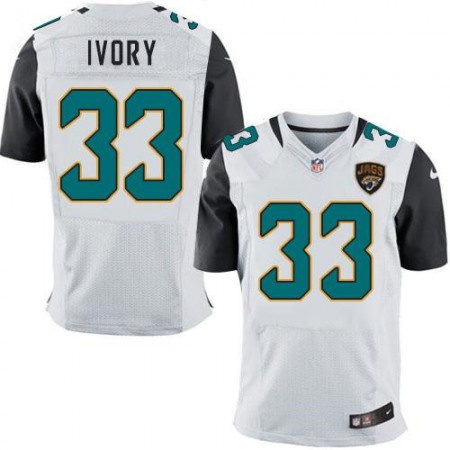 Nike Jaguars #33 Chris Ivory White Men's Stitched NFL Elite Jersey