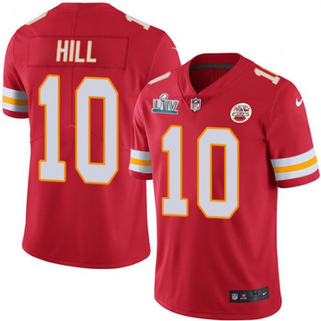 Men's Kansas City Chiefs #10 Tyreek Hill Super Bowl LIV Red Vapor Untouchable Limited Stitched NFL Jersey