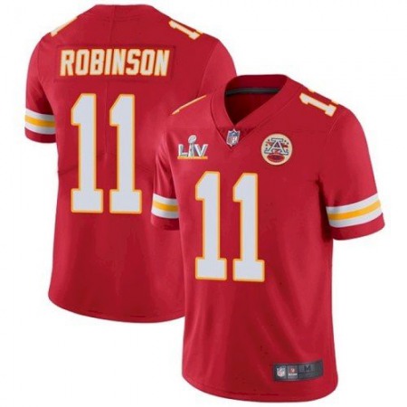 Men's Kansas City Chiefs #11 Demarcus Robinson Red 2021 Super Bowl LV Stitched NFL Jersey