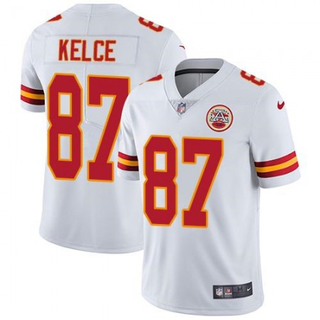 Men's Kansas City Chiefs #87 Travis Kelce White Vapor Untouchable Limited Stitched NFL Jersey