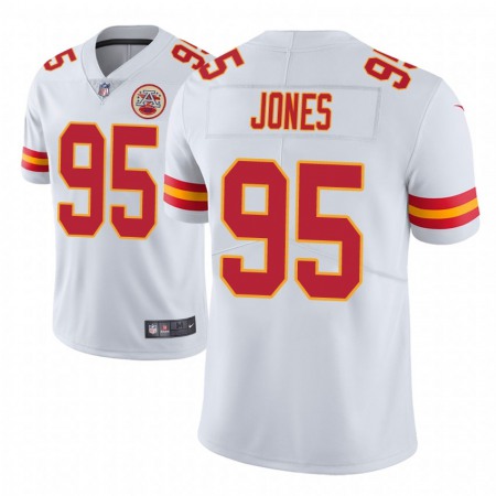 Men's Kansas City Chiefs #95 Chris Jones White 2019 Vapor Untouchable Limited Stitched NFL Jersey