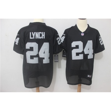 Men's Oakland Raiders #24 Marshawn Lynch Black Vapor Untouchable Elite Stitched NFL Jersey