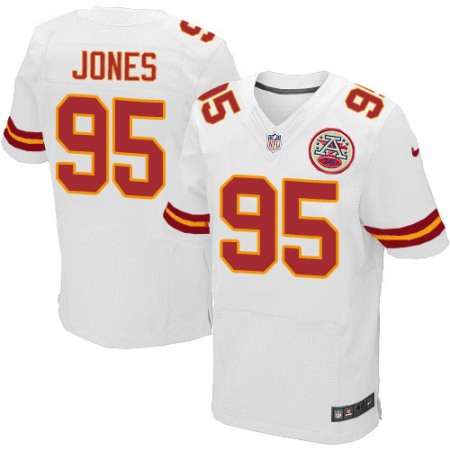 Nike Chiefs #95 Chris Jones White Men's Stitched NFL Elite Jersey