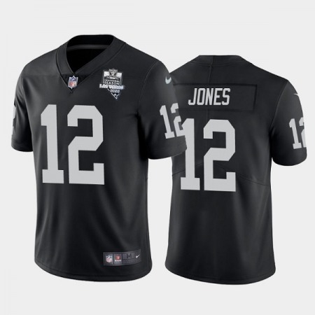 Men's Las Vegas Raiders #12 Zay Jones Black 2020 Inaugural Season Vapor Limited Stitched Jersey