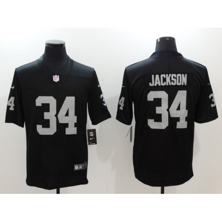 Men's Oakland Raiders #34 Bo Jackson Black Vapor Untouchable Player Limited Jersey