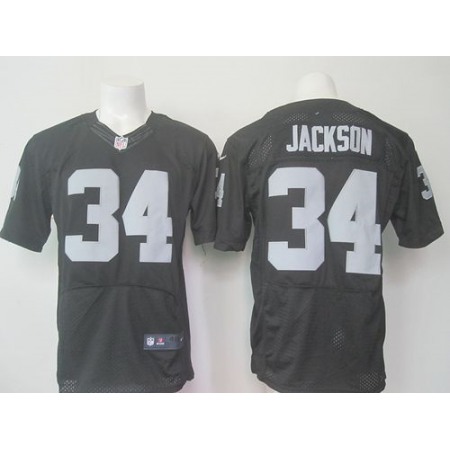 Nike Raiders #34 Bo Jackson Black Team Color Men's Stitched NFL New Elite Jersey