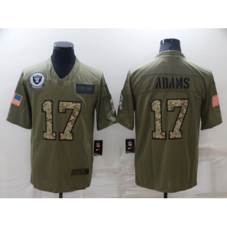 Men's Las Vegas Raiders #17 Davante Adams Olive/Camo Salute To Service Limited Stitched Jersey