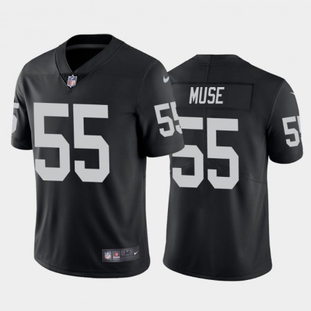 Men's Las Vegas Raiders #55 Tanner Muse Black Vapor Untouchable Limited Stitched Jersey