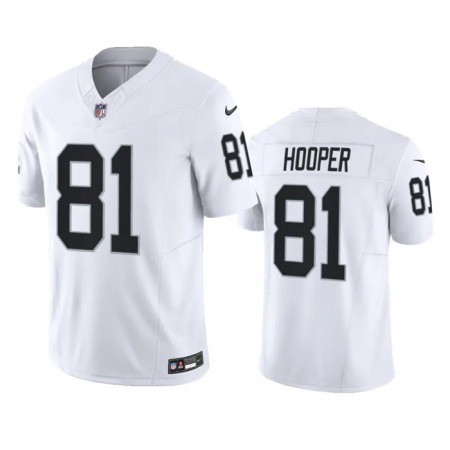 Men's Las Vegas Raiders #81 Austin Hooper White 2023 F.U.S.E Stitched Football Jersey