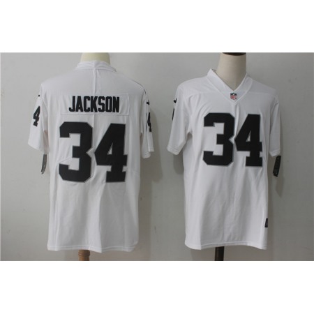 Men's Nike Oakland Raiders #34 Bo Jackson White Stitched NFL Vapor Untouchable Limited Jersey