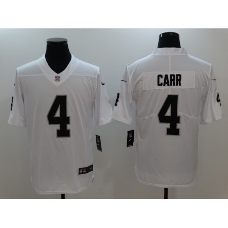 Men's Oakland Raiders #4 Derek Carr Nike White Vapor Untouchable Limited Stitched NFL Jersey