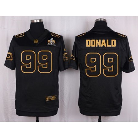 Nike Rams #99 Aaron Donald Black Men's Stitched NFL Elite Pro Line Gold Collection Jersey