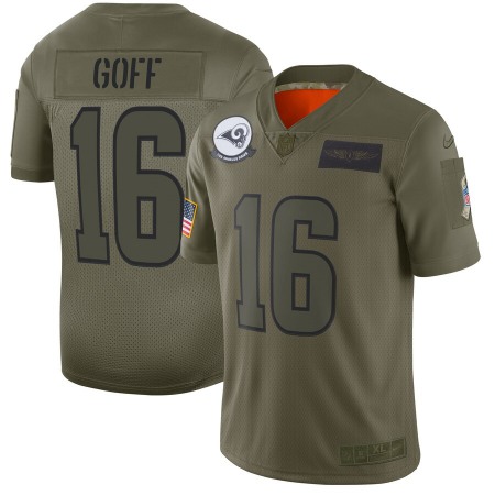 Men's Los Angeles Rams #16 Jared Goff 2019 Camo Salute To Service Limited Stitched NFL Jersey