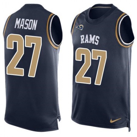 Nike Rams #27 Tre Mason Navy Blue Team Color Men's Stitched NFL Limited Tank Top Jersey