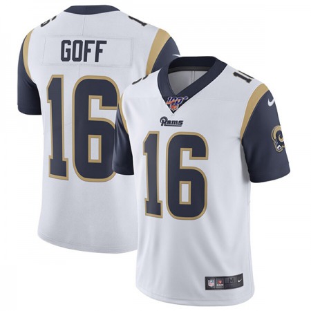 Men's Los Angeles Rams #16 Jared Goff White 2019 100th Season Vapor Untouchable Limited Stitched NFL Jersey