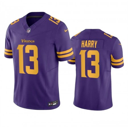 Men's Minnesota Vikings #13 N'Keal Harry Purple 2023 F.U.S.E. Color Rush Limited Stitched Jersey