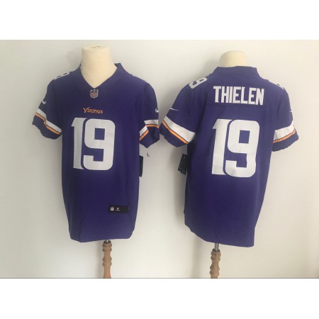 Men's Minnesota Vikings #19 Adam Thielen Purple Vapor Untouchable Elite Stitched NFL Jersey