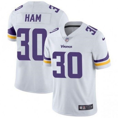 Men's Minnesota Vikings #30 C.J. Ham White Vapor Untouchable Limited Stitched NFL Jersey
