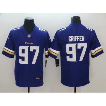 Men's Minnesota Vikings #97 Everson Griffen Purple Vapor Untouchable Limited NFL Stitched Jersey
