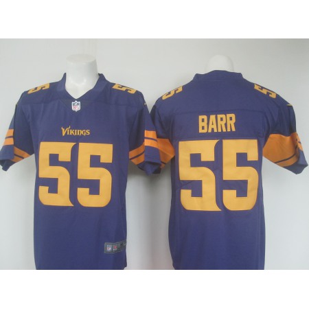Men's Nike Minnesota Vikings #55 Anthony Barr Purple Limited Rush Stitched NFL Jersey