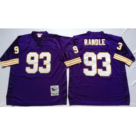 Mitchell&Ness Vikings #93 John Randle Purple Stitched Throwback NFL Jersey