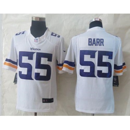 Nike Vikings #55 Anthony Barr White Men's Stitched NFL Limited Jersey