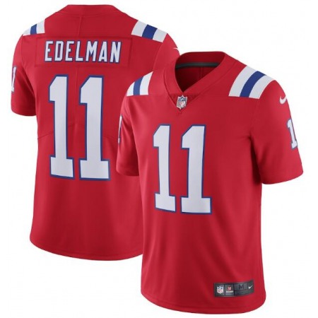 Men's New England Patriots #11 Julian Edelman 2020 Red Vapor Untouchable Limited Stitched NFL Jersey