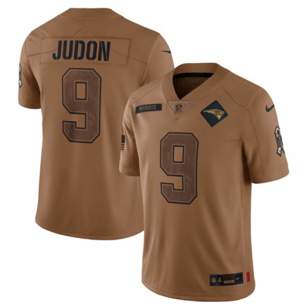 Men's New England Patriots #9 Matthew Judon 2023 Brown Salute To Service Limited Stitched Football Jersey