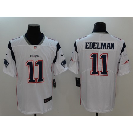 Men's New England Patriots #11 Julian Edelman White Vapor Untouchable Player Limited Jersey