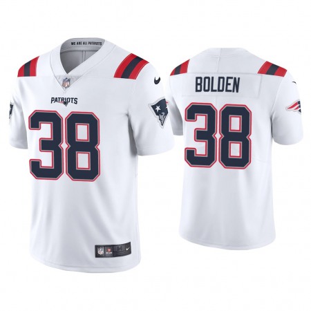 Men's New England Patriots #38 Brandon Bolden 2020 White Vapor Untouchable Limited Stitched NFL Jersey