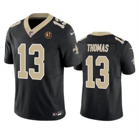 Men's New Orleans Saints #13 Michael Thomas Black 2023 F.U.S.E. With John Madden Patch Vapor Limited Stitched Football Jersey