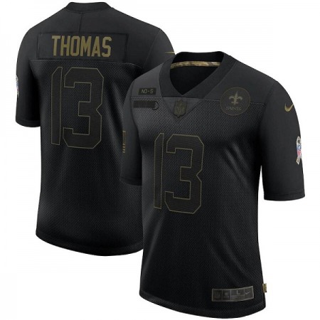 Men's New Orleans Saints #13 Michael Thomas 2020 Black Salute To Service Limited Stitched Jersey