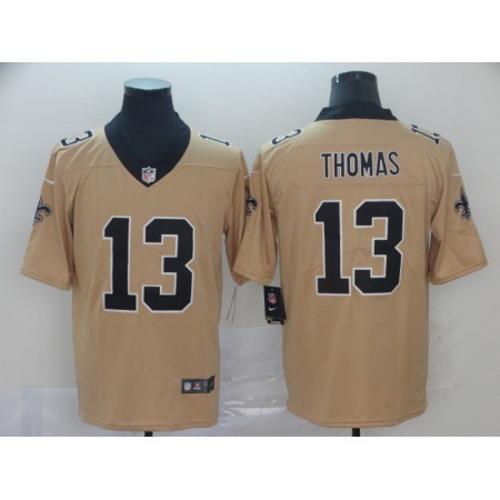 Men's New Orleans Saints #13 Michael Thomas Gold Inverted Legend Stitched NFL Jersey
