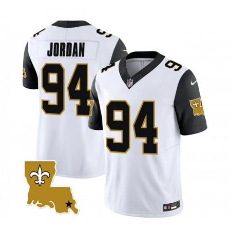 Men's New Orleans Saints #94 Cameron Jordan White 2023 F.U.S.E. 1987 Legacy Vapor Stitched Jersey