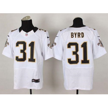 Nike Saints #31 Jairus Byrd White Men's Stitched NFL Elite Jersey