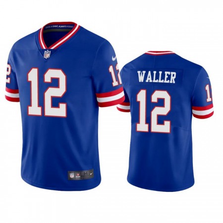 Men's New York Giants #12 Darren Waller Blue Classic Stitched Jersey