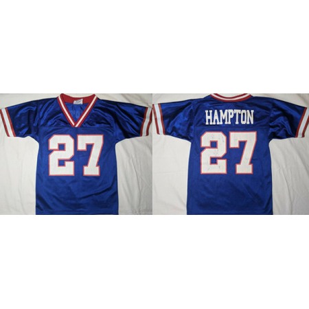 Men's New York Giants #27 Rodney Craig Hampton Blue Stitched Jersey