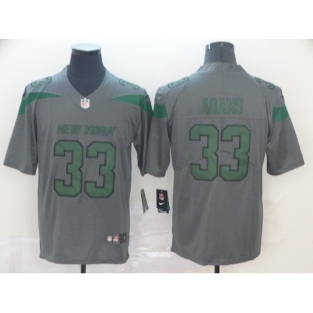 Men's New York Jets #33 Jamal Adams Gray Inverted Legend Stitched NFL Jersey