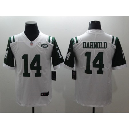 Men's NFL New York Jets #14 Sam Darnold White 2018 Draft Vapor Untouchable Limited Stitched Jersey