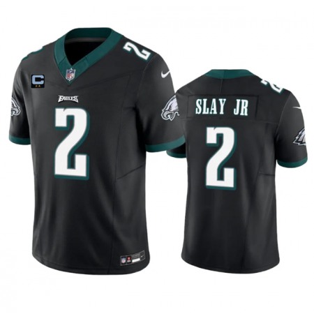 Men's Philadelphia Eagles #2 Darius Slay JR Black 2023 F.U.S.E. With 1-Star C Patch Vapor Untouchable Limited Stitched Football Jersey