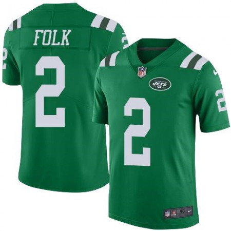 Nike Jets #2 Nick Folk Green Men's Stitched NFL Elite Rush Jersey