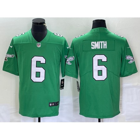 Men's Philadelphia Eagles #6 DeVonta Smith Green Stitched Football Jersey