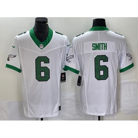 Men's Philadelphia Eagles #6 DeVonta Smith White 2023 F.U.S.E. Vapor Untouchable Stitched Football Jersey